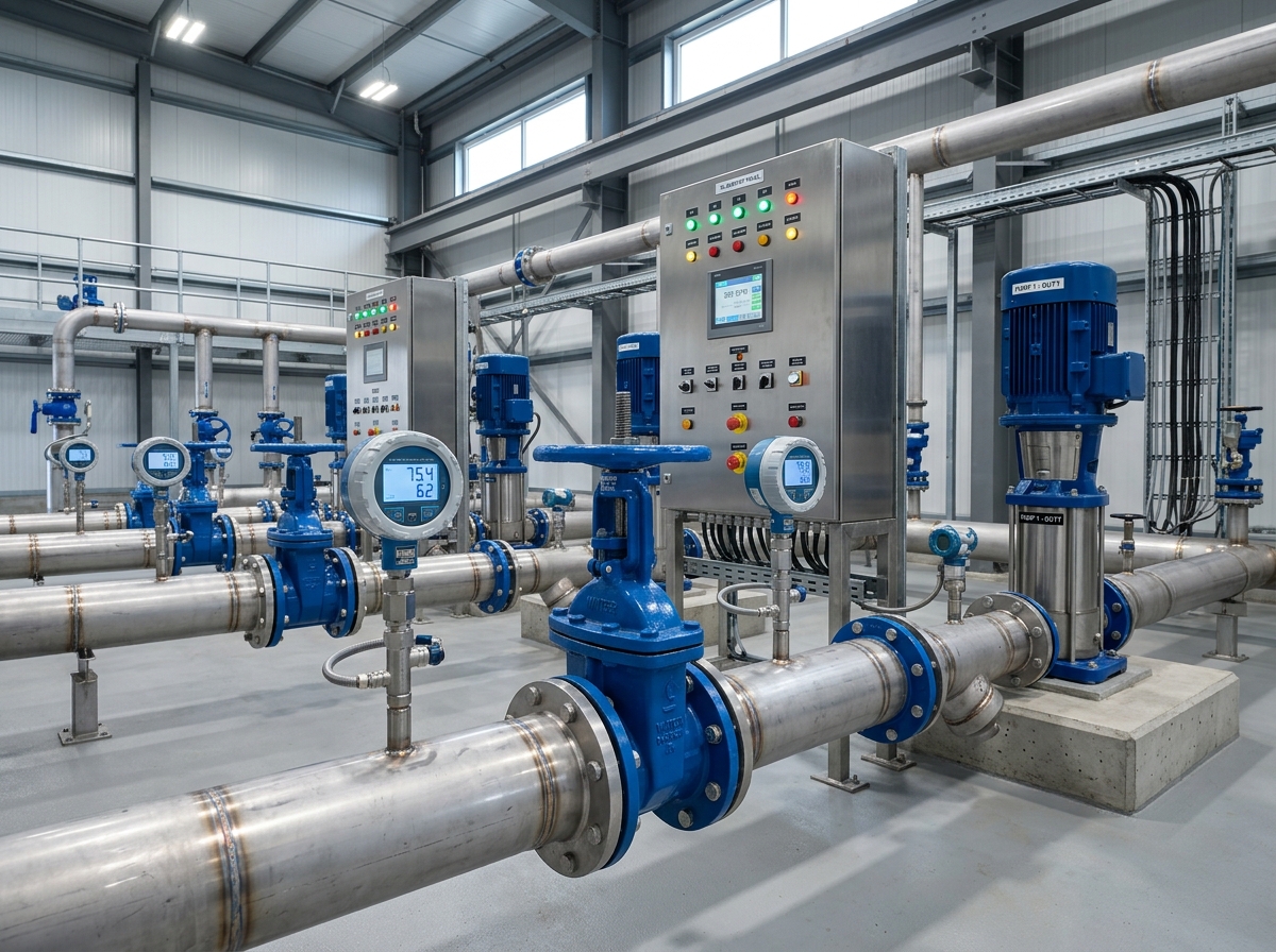 Industrial water pumping station facility